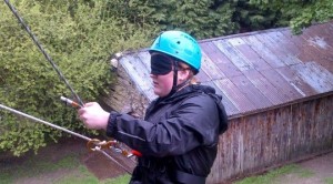 New adventures - blindfolded abseiling